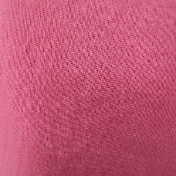 Hot Pink Cotton Linen Blend Long Sleeve Button Down Top Flamingo H&M Size Medium - Picture 7 of 7